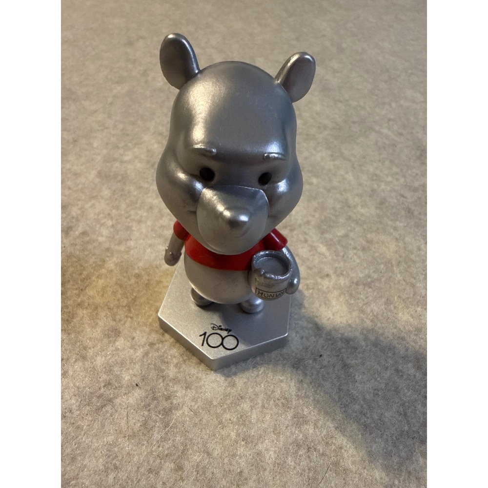 Disney 100 Winnie the Pooh Metallic Silver Figurine CultureFly Collectible